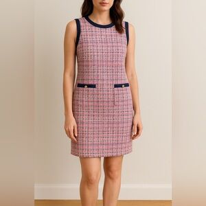 Endless Rose Pink Tweed Chanel Style Trim L